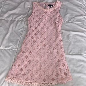 Pink Flower Lace Dress